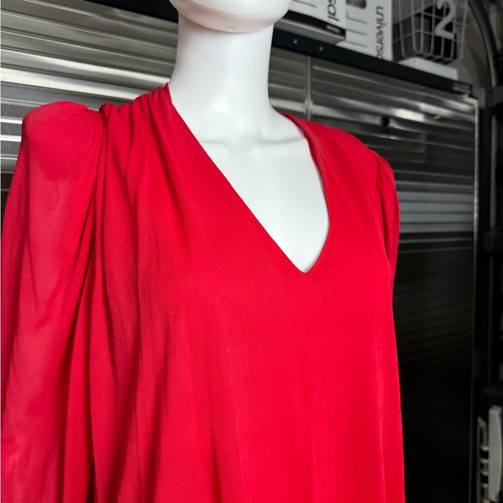 Vintage Frederick’s of Hollywood Ruched Red Dress Large - Picture 3 of 7